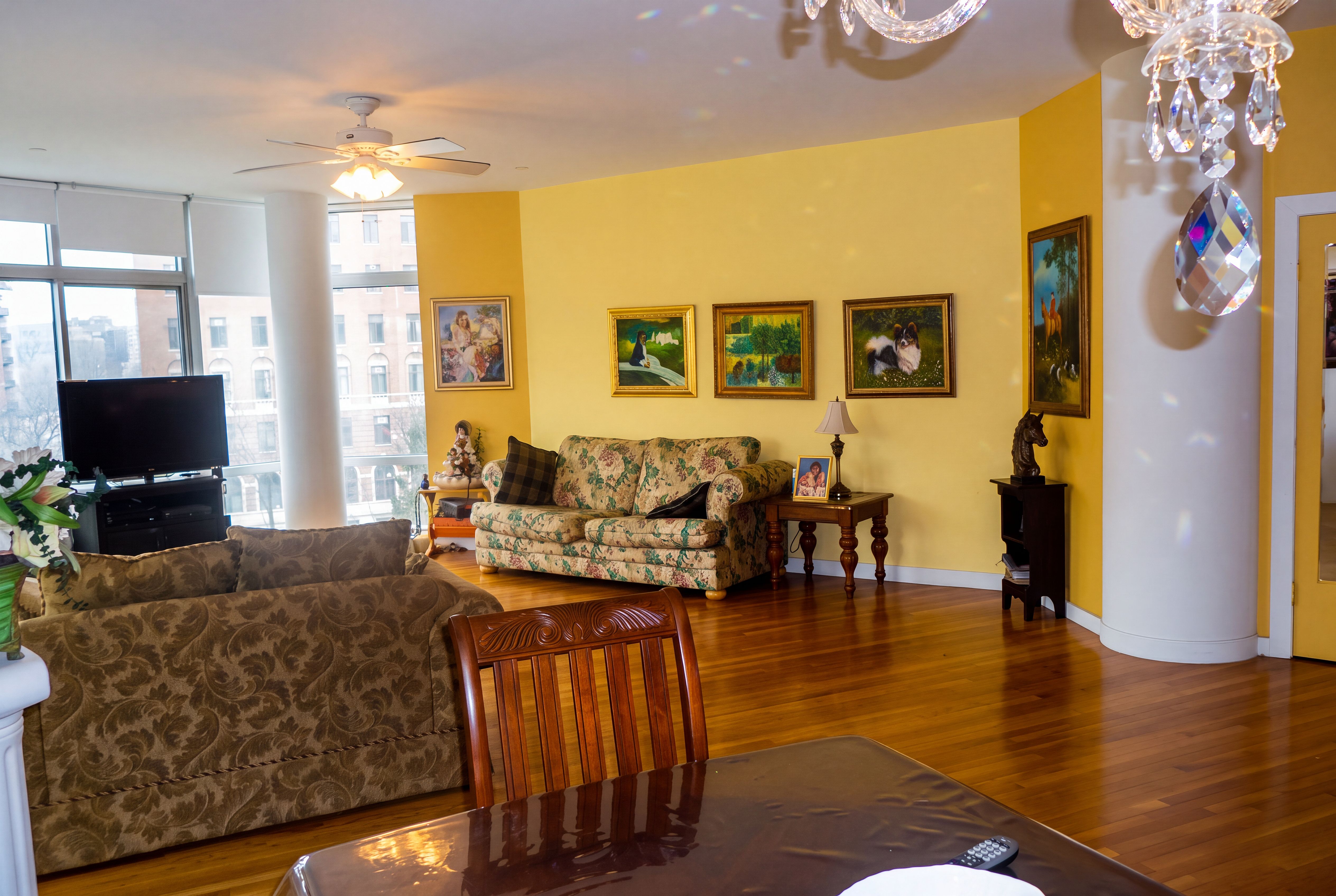 Living Room Side View - Luxury Harlem /condo -258 St. Nicholas Ave #4B